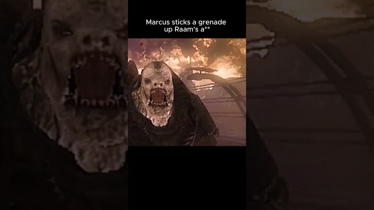 Marcus sticks a grenade up Raam's a**      #gearsofwar  #gearsofwareday