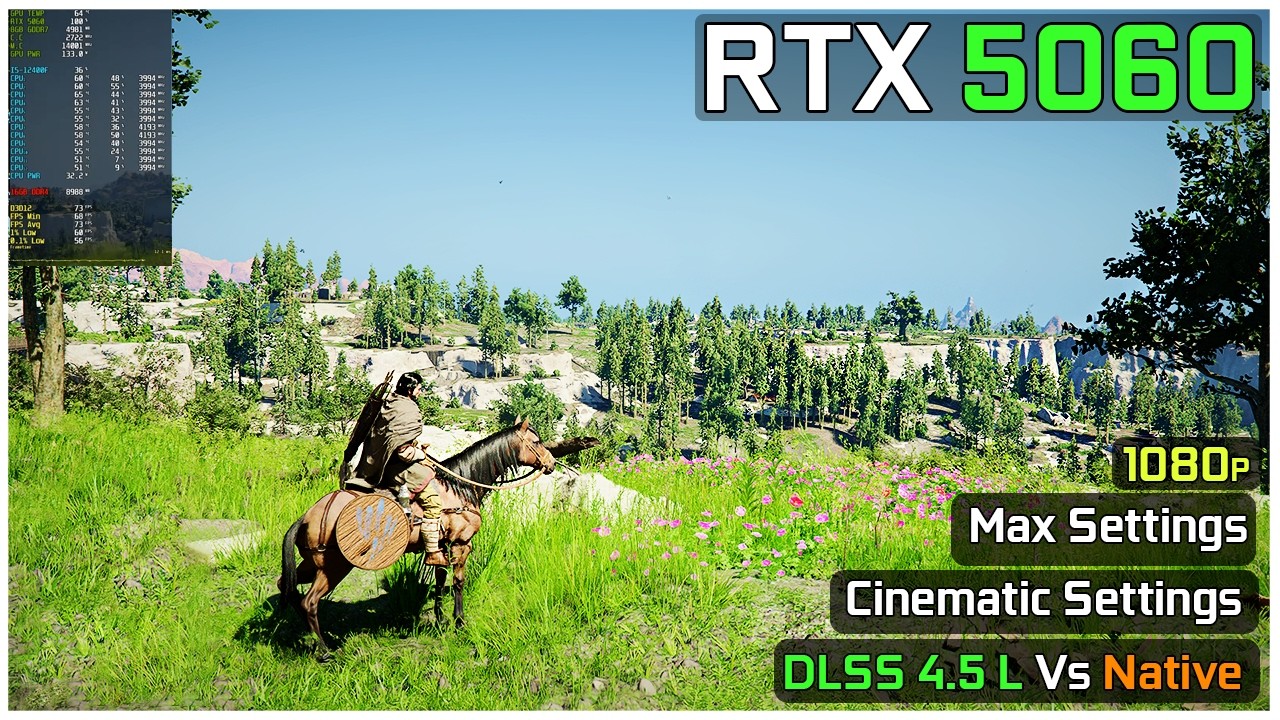 Crimson Desert: RTX 5060 8GB (1080p, максимальные настройки, DLSS включен)