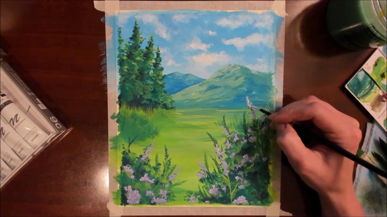 Breeze - Quick Sketch with Nicker Poster Color