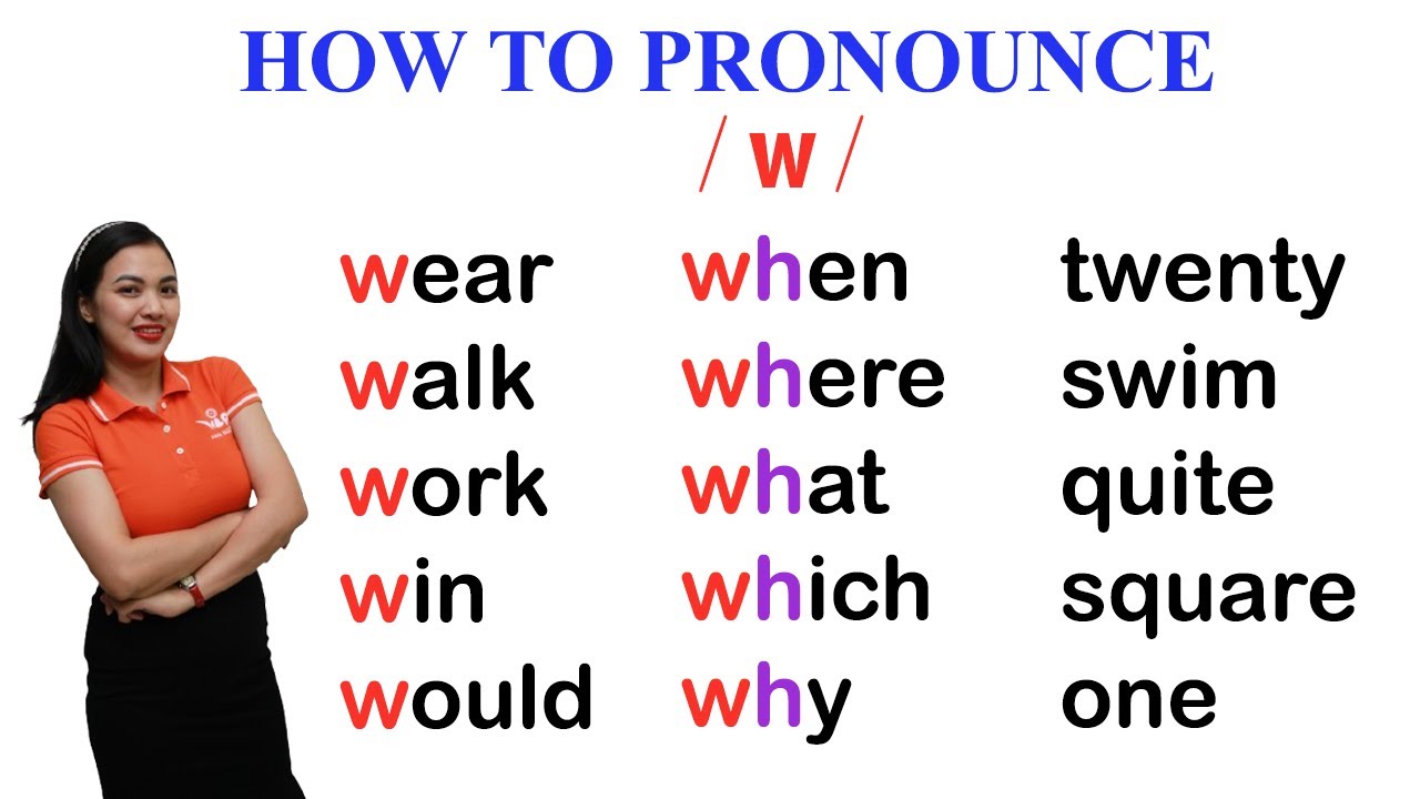How to pronounce w sound in English | English Pronunciation | Consonant | IPA