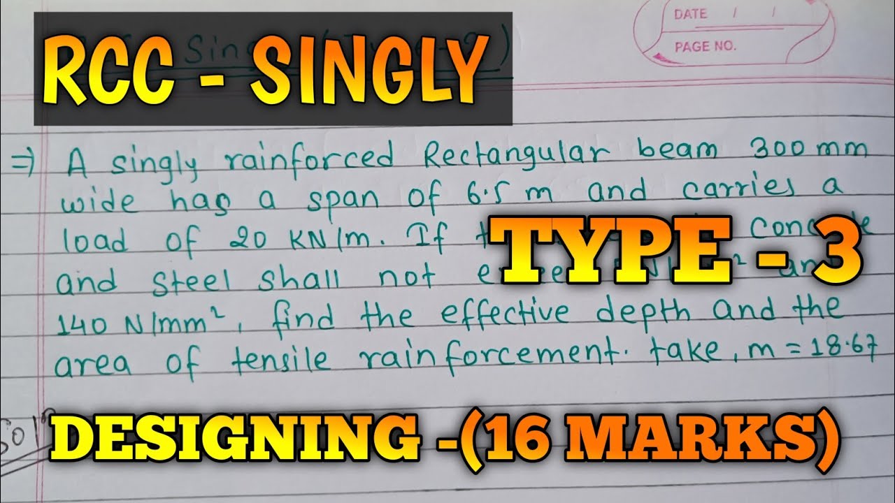 RCC DESIGNING- SINGLY (TYPE 3) NUMERICAL | SDD 5TH SEM | CTEVT-2071(BACK) | @Er.dipesh186 #rcc
