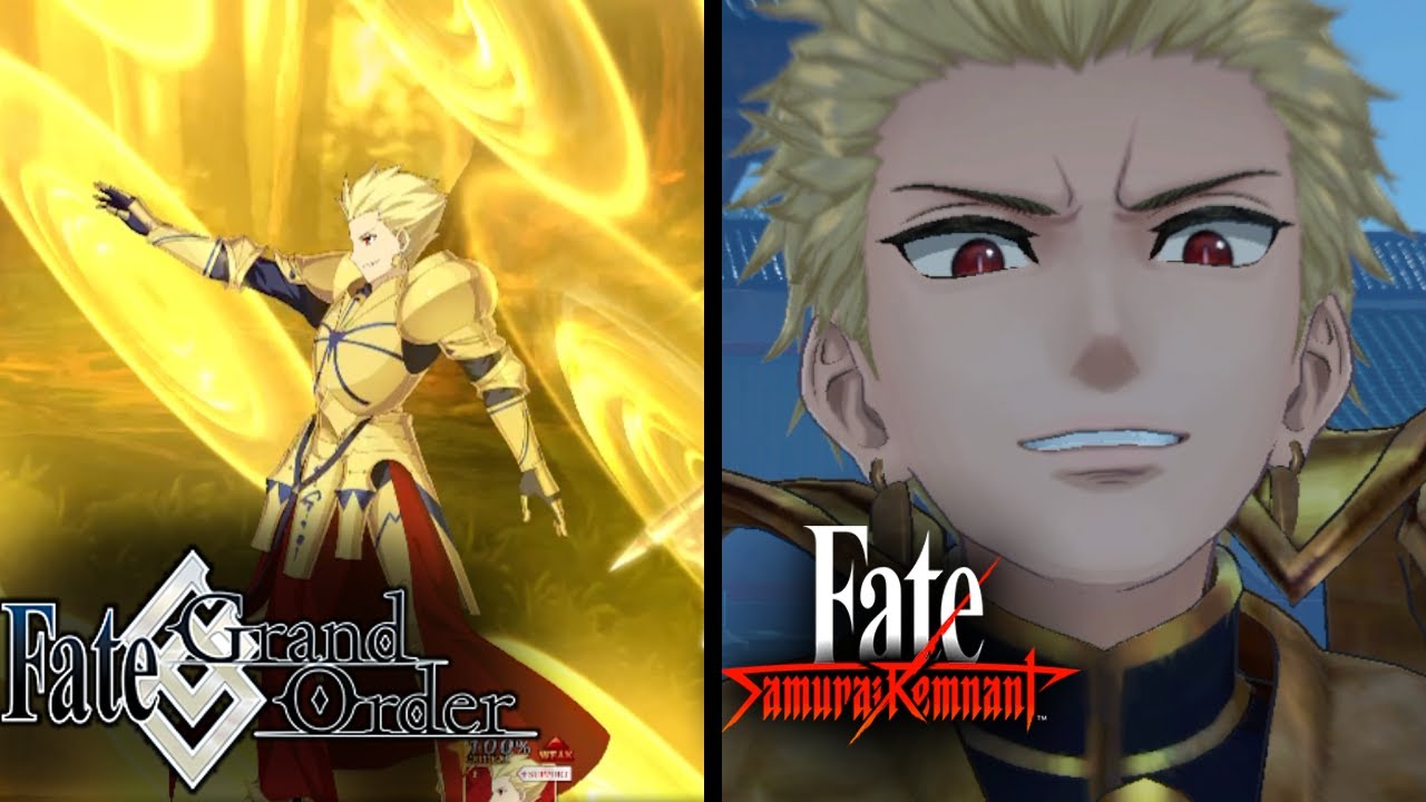 [FGO] Gilgamesh (Ruler) Animation Comparison (Samurai Remnant vs FGO)