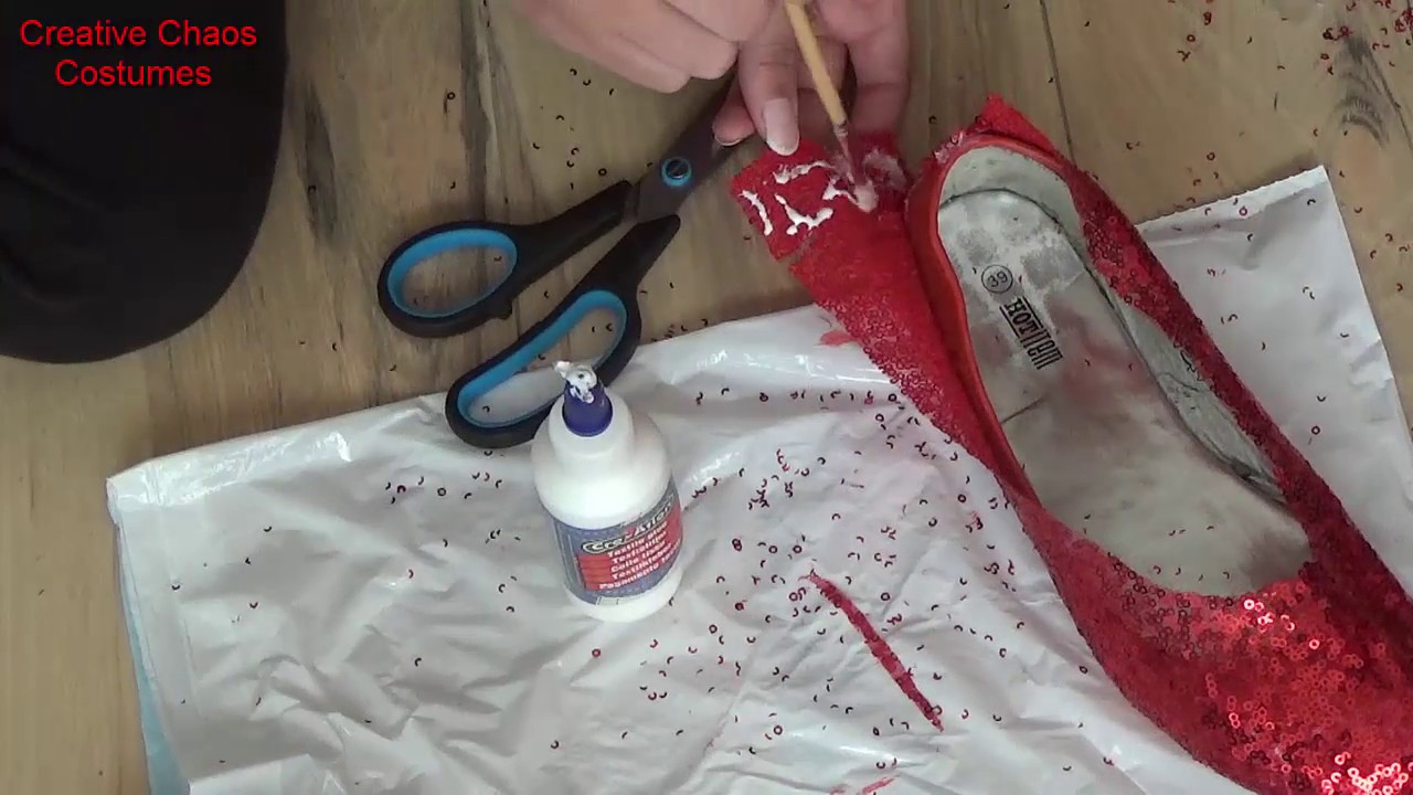 DIY easy sequin shoes