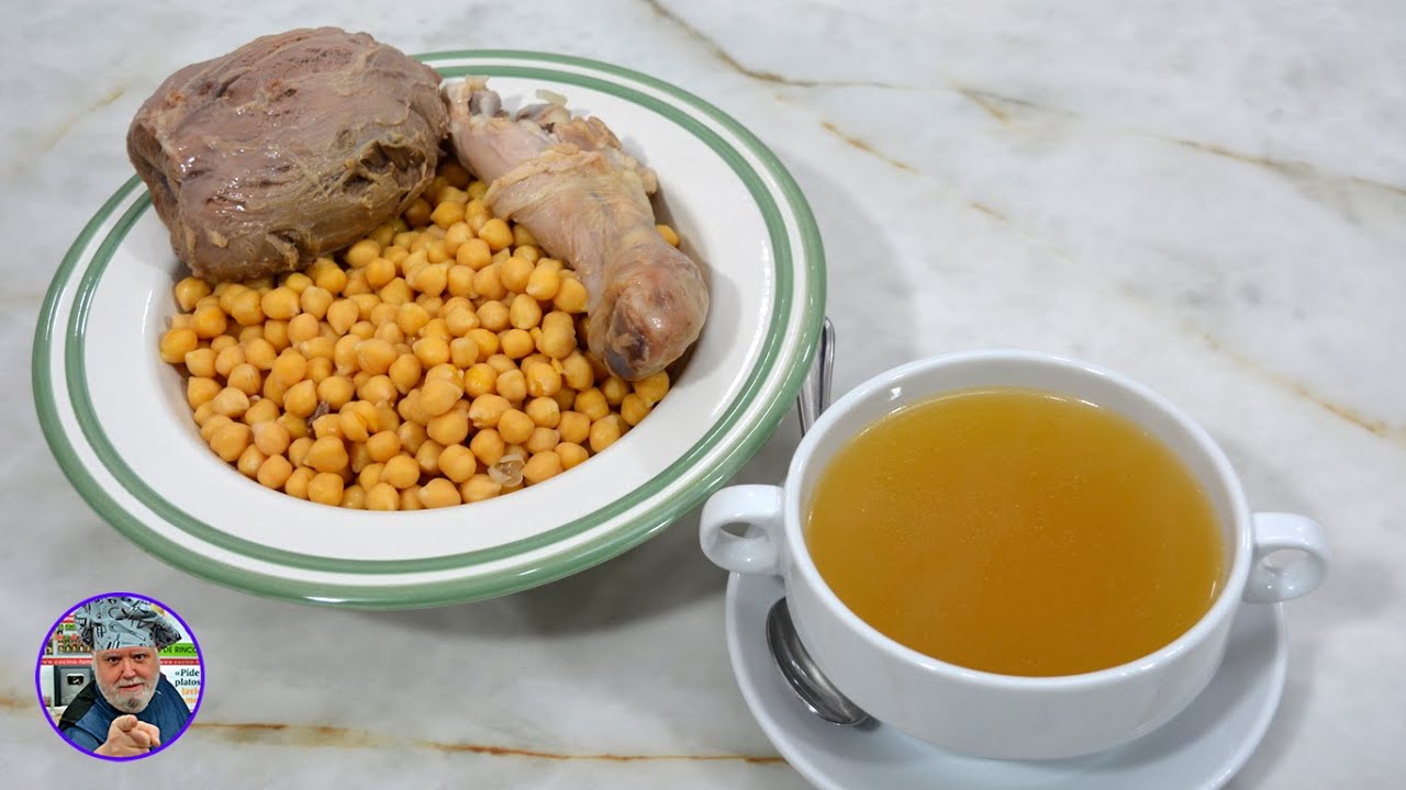 Como hacer un cocido de garbanzos bajo en grasas - cocido tradicional bajo en grasa