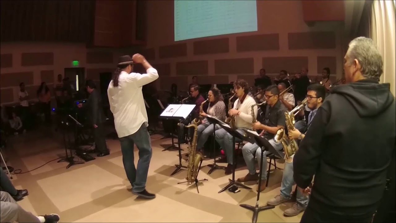 Luis Aquino on Lead Trumpet in three different styles.  Fusion, Salsa and Swing.