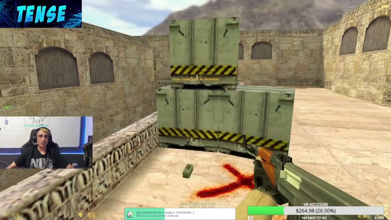 tense1983 plays Counter-Strike 1.6 - June 30 2022