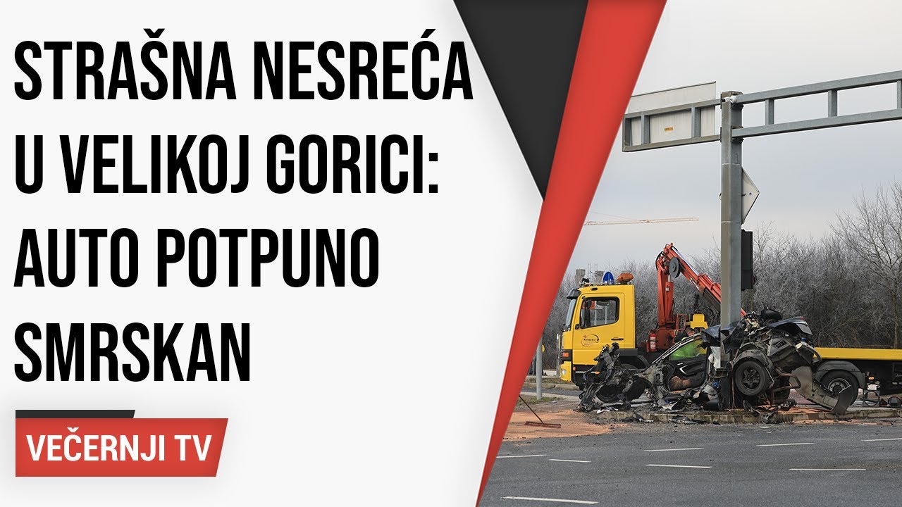 Stra&scaron;na prometna nesreća u Velikoj Gorici: Auto potpuno smrskan, vozač prevezen u bolnicu