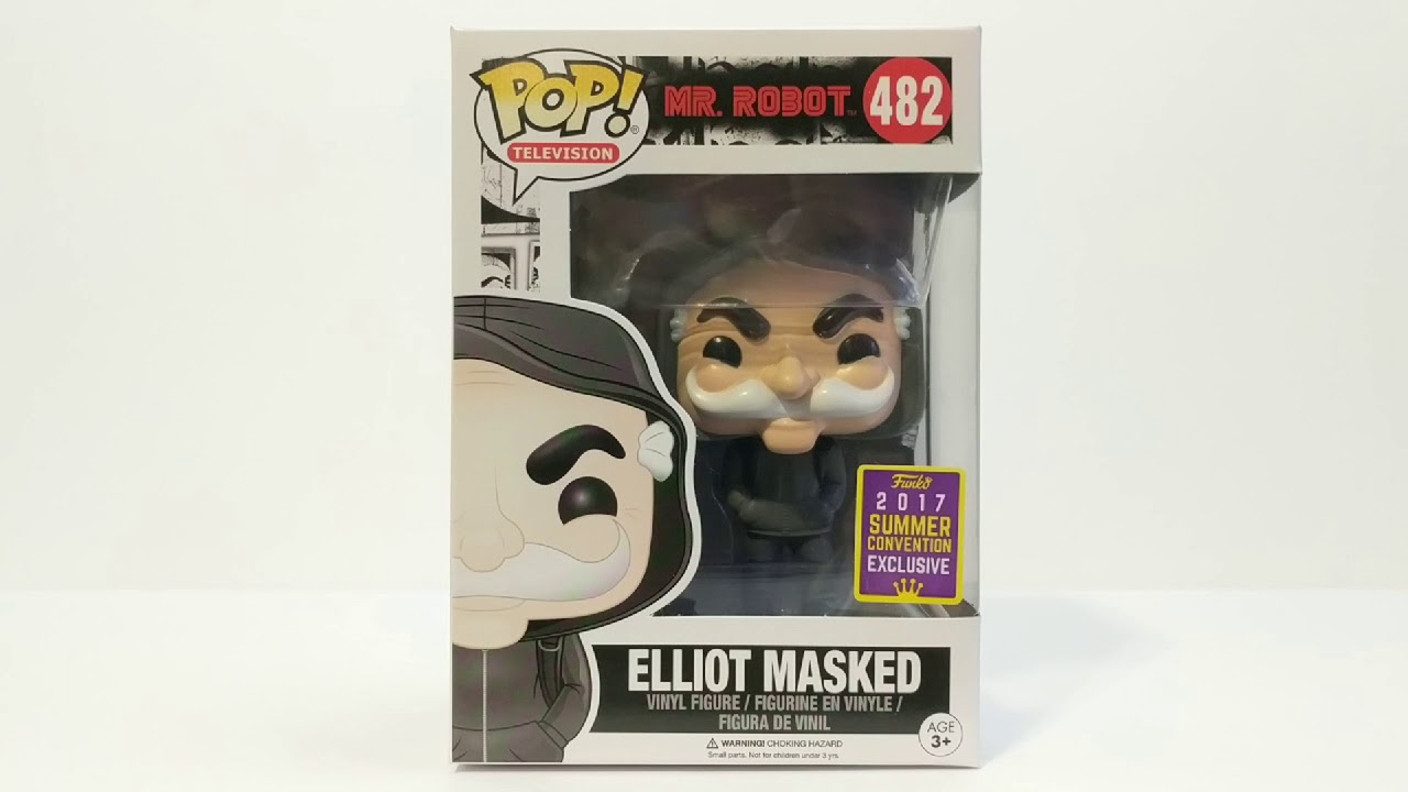 Funko Pop Television  Mr. Robot 2017 Summer Convention Exclusive #482 Eliote Masked Unboxing