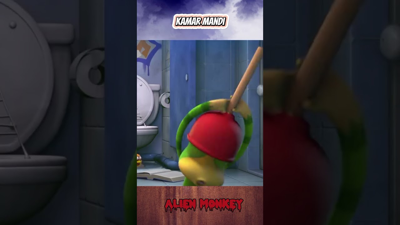 Kamar mandi #shorts #alien #kartun #alienmonkeyfamily #funny