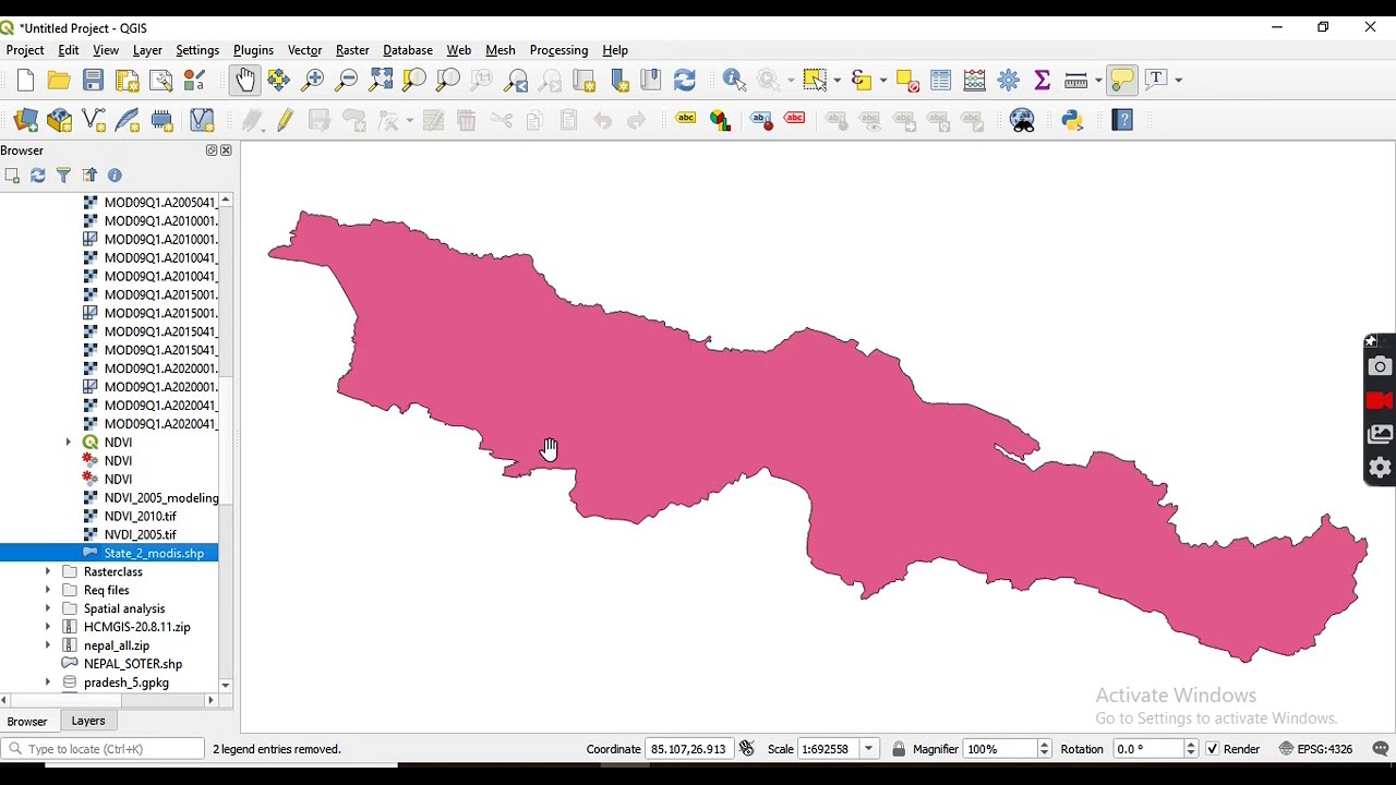 NDVI map using QGIS