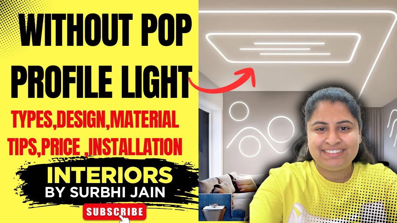💡No POP Ceiling? No Problem!✨ Best Profile Lights Without False Ceiling | Interior by Surbhi Jain