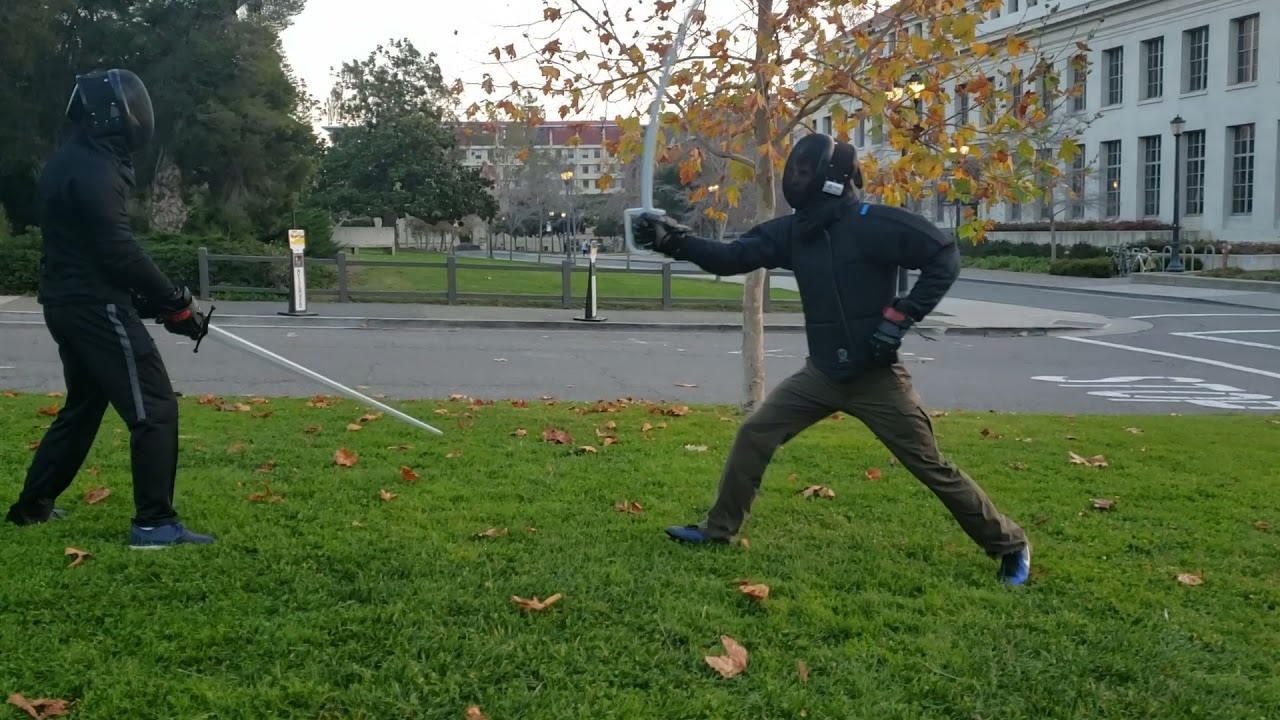 Longsword vs. Saber Sparring 2021-12-04 - Truman vs. Parker