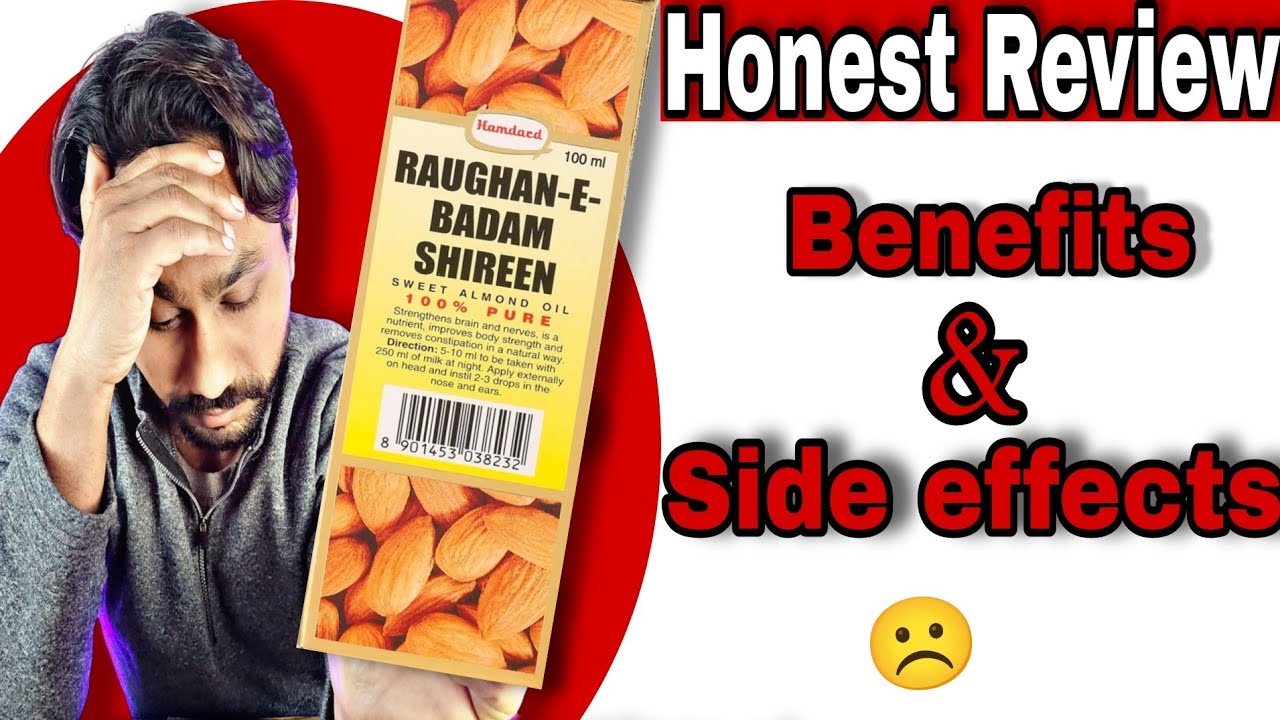 Hamdard Rogan Badam Shirin (Sweet Almond Oil) Review, Uses & Benefits & side effects in Hindi.