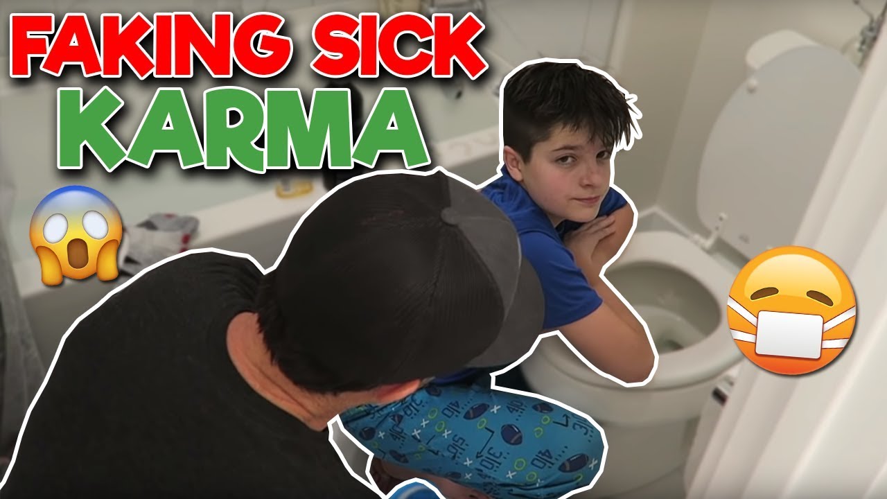 FAKING SICK TO DITCH SCHOOL KARMA! 😰| Brock and Boston