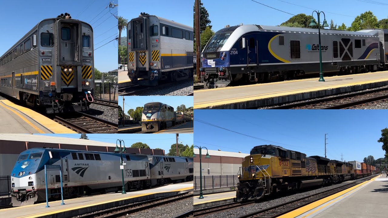 Railfanning Amtrak & Union Pacific Trains at Martinez Ft F59PHI 2007’s New & Improved Horn (6/22/24)