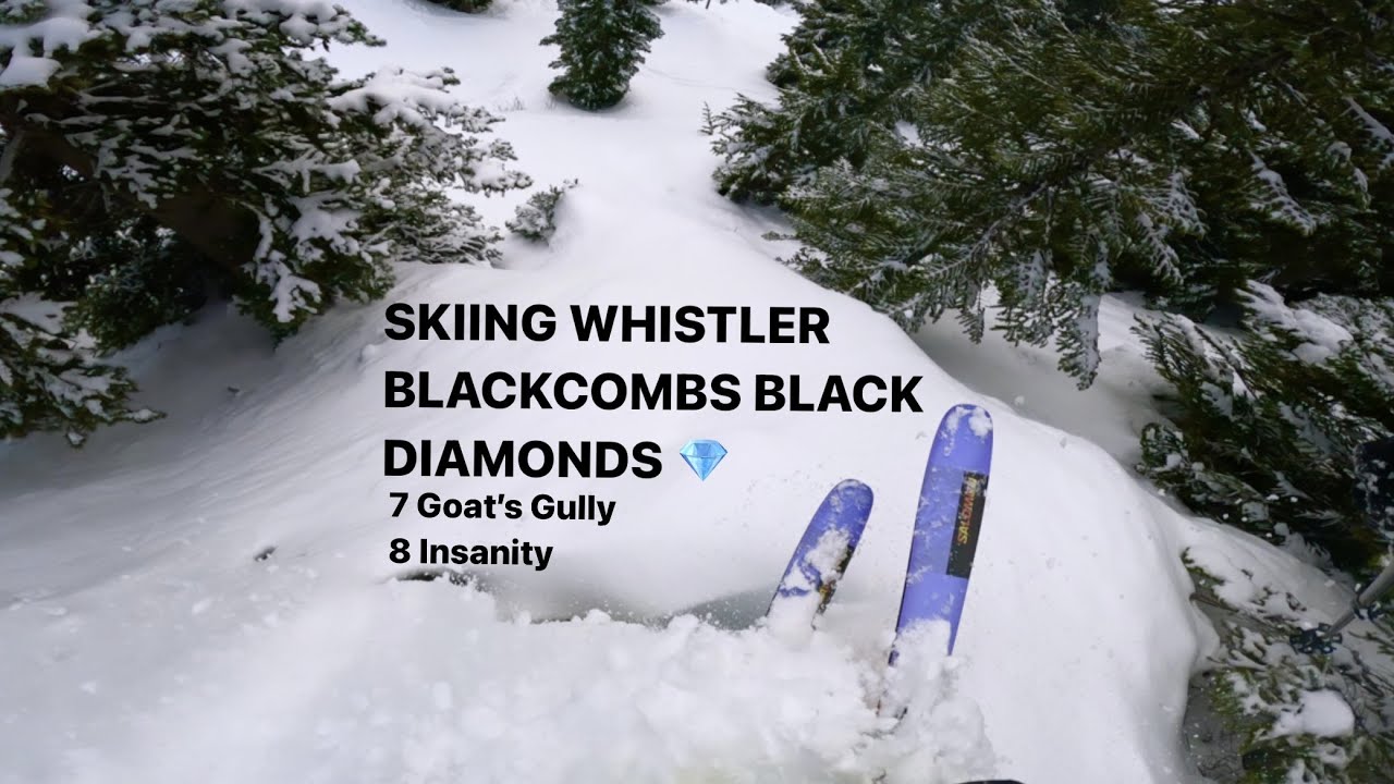Skiing Whistler Blackcombs Black Diamonds Via POV- Goat's Gully & Insanity