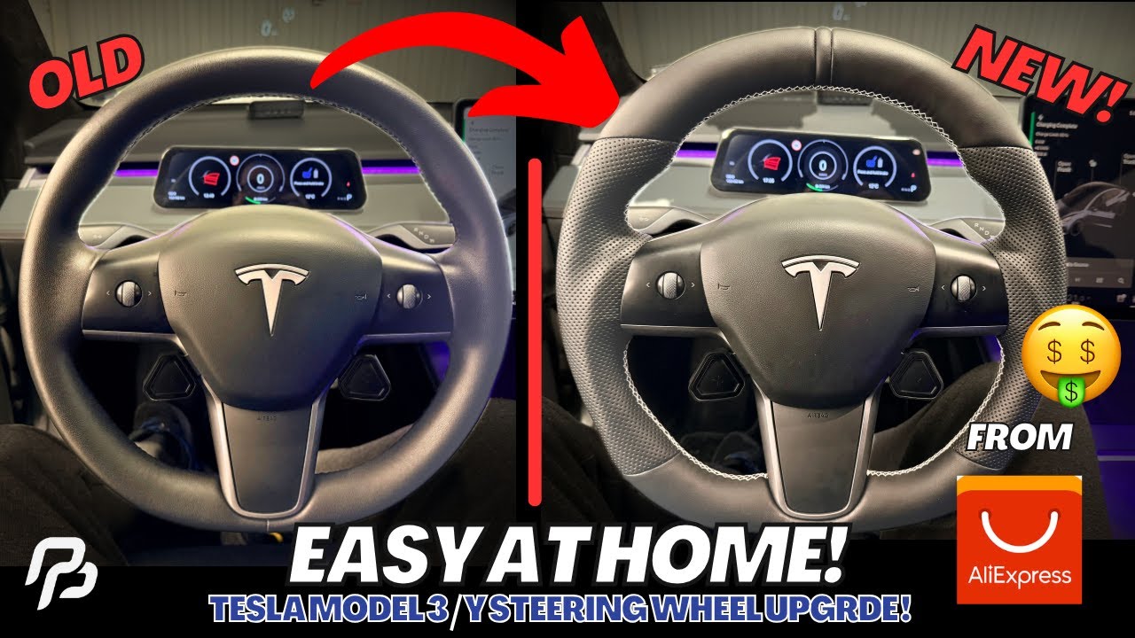 Самостоятельная модернизация рулевого колеса Tesla Model 3/Y *ПРОСТОЙ СПОСОБ* (с AliExpress!) 👍