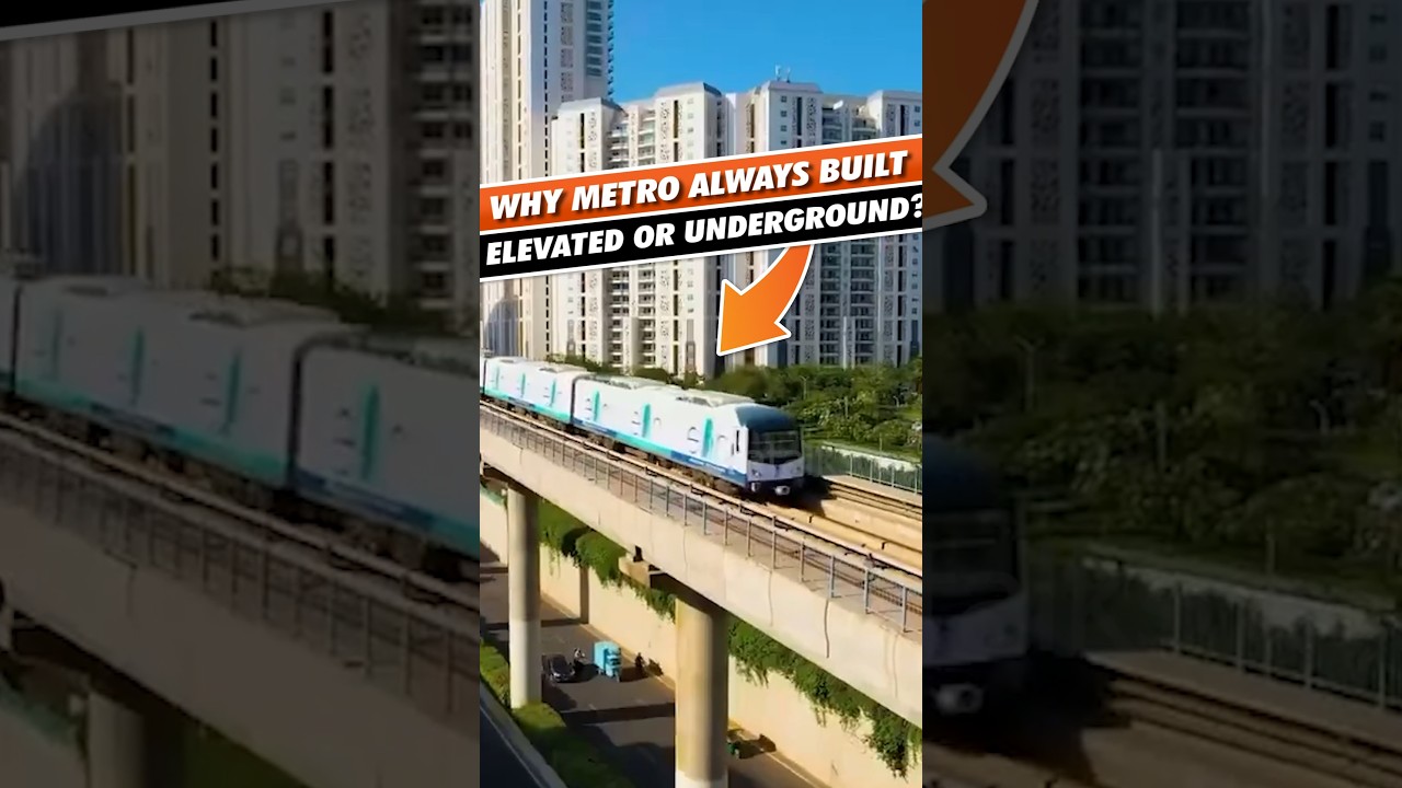 🚨Why is the metro always built elevated or underground? #india #metro #indianrailways