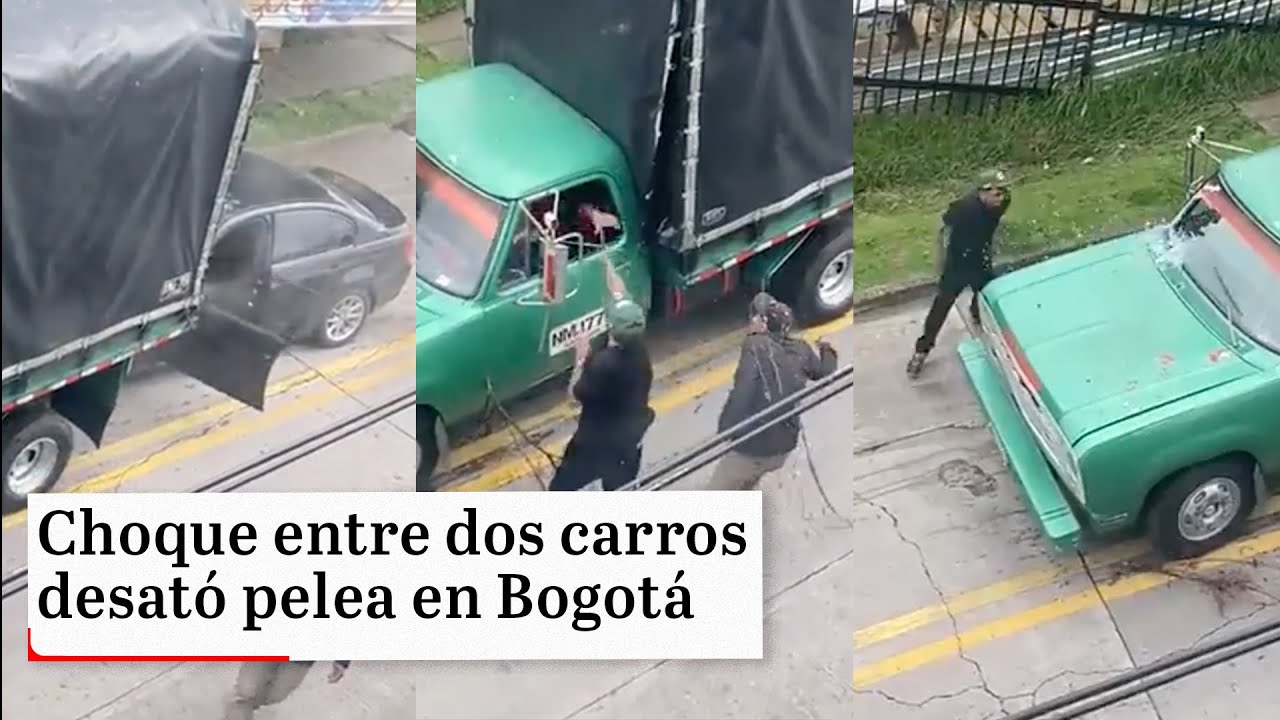 Choque entre un carro BMW y un camión desató pelea en Bogotá | El Espectador
