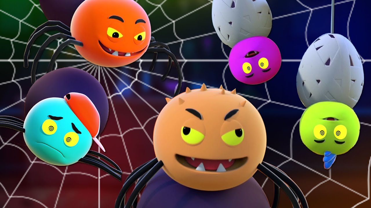Five Funny Spiders | Nursery Rhymes For Kids | Abc Learning Club
