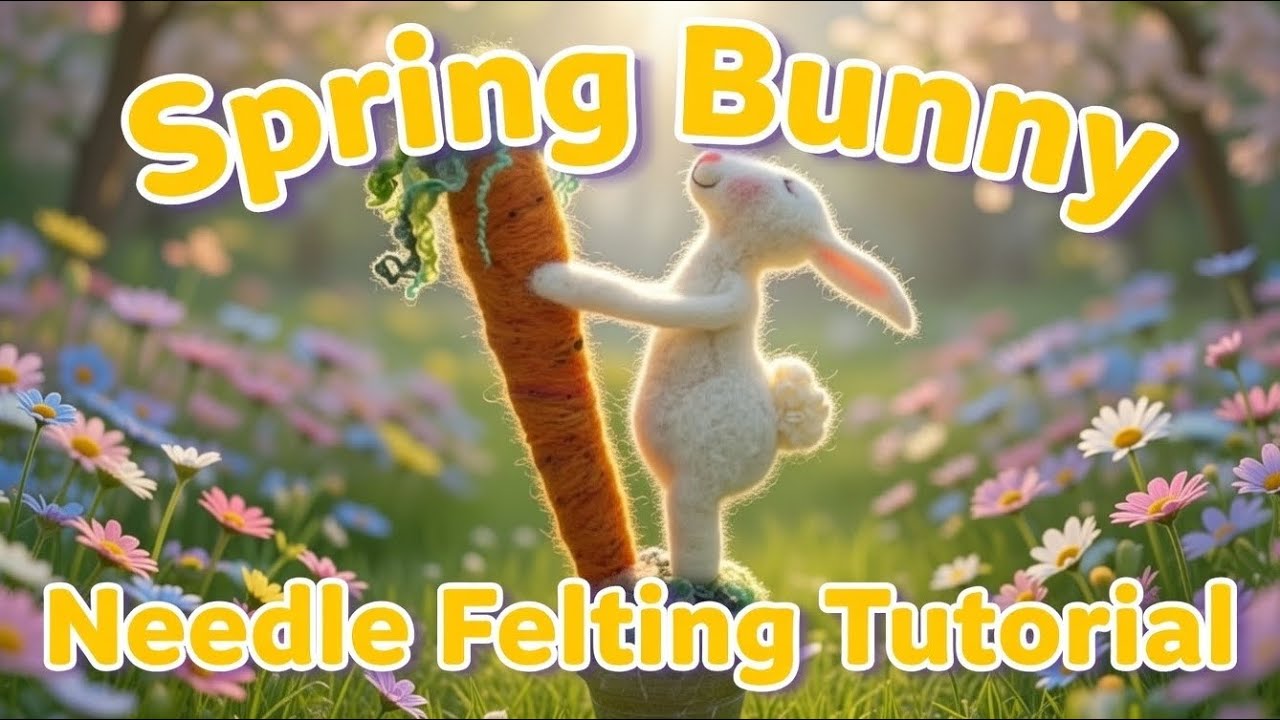 Needle Felting Tutorial - Flower Pot Bunny