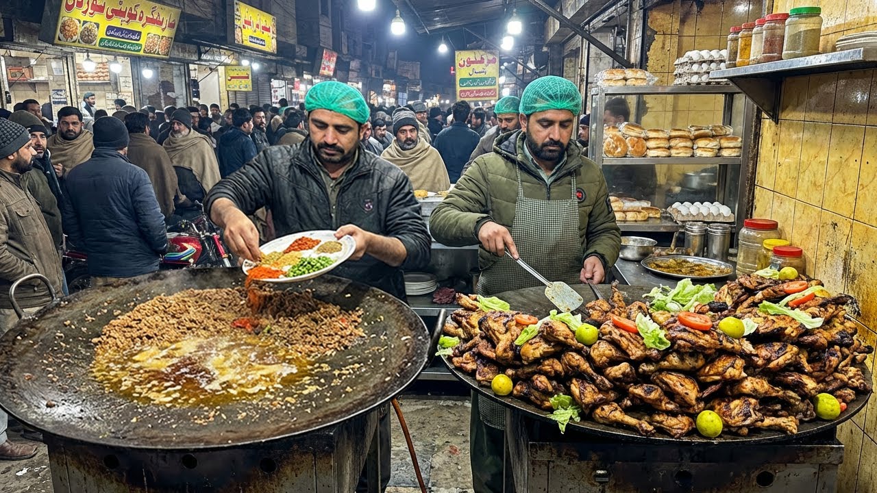 INSANE TAWA CHICKEN & KEEMA FRY | BEST STREET FOOD OF LAHORE | ULTIMATE STREET FOOD COMPILATION