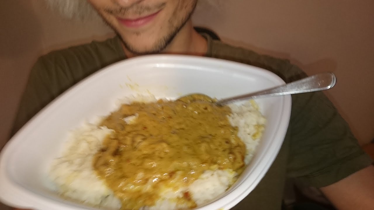 ASMR: Rice with Chanterelle, Peanut Sauce and Drinks - Relaxing Eating Sounds [No talking | Vegan]