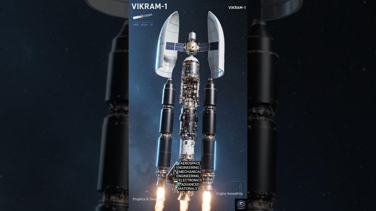 🇮🇳 India Just Made Space History🚀| Vikram-1 Explained in 47 Seconds#india#skyroot#space#engineering