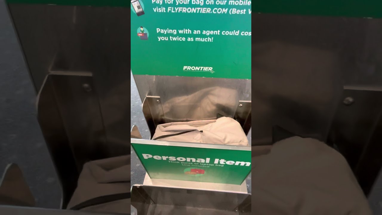 Frontier Airlines Personal Item Doubts Resolved
