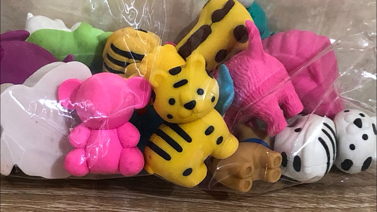 Smiggle Erasers animals zoo Safari ASMR unboxing collectable review