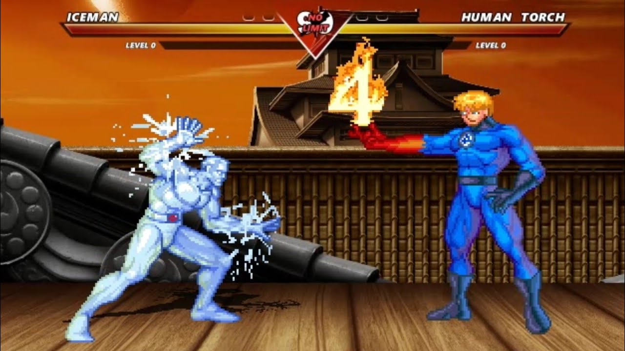 ICEMAN vs HUMAN TORCH - Exciting High Level Fight!