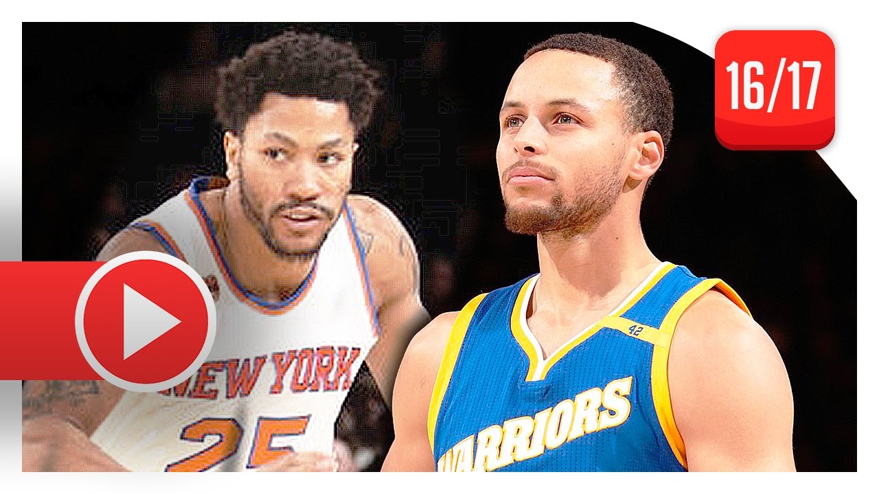 Stephen Curry vs Derrick Rose PG Duel Highlights (2017.03.05) Knicks vs Warriors - SICK!
