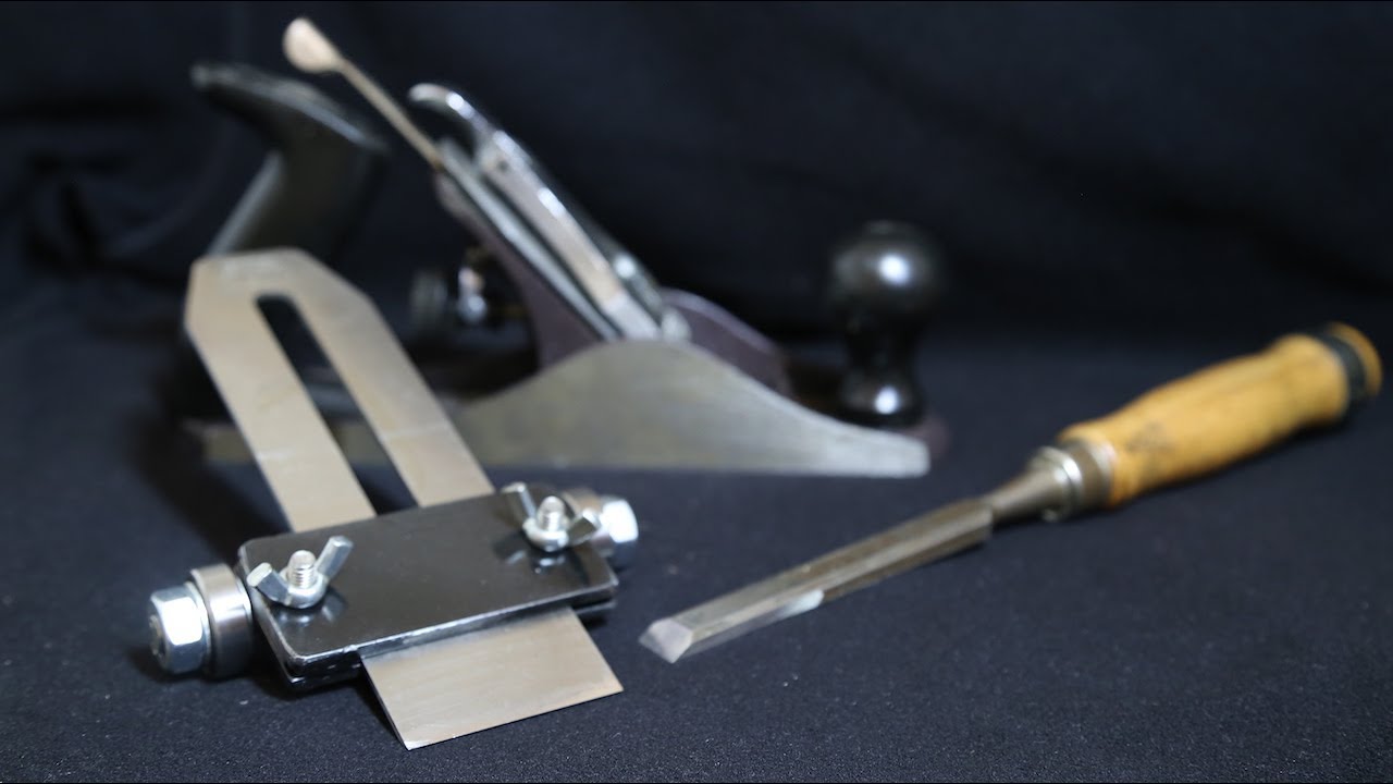 gabarit d'affûtage des ciseaux a bois et fers de rabots.comment fabriquer et l'utiliser, Tutorial