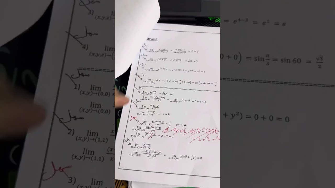 شرح الغاية limit لطلاب جامعة الشيخ الطوسي | انواع التحليل + حل مسائل 