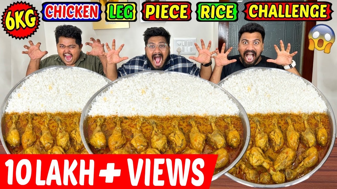 6KG CHICKEN LEG PIECE RICE EATING CHALLENGE ft Kanda | 6KG CHICKEN CURRY RICE COMPETITION(Ep-454)