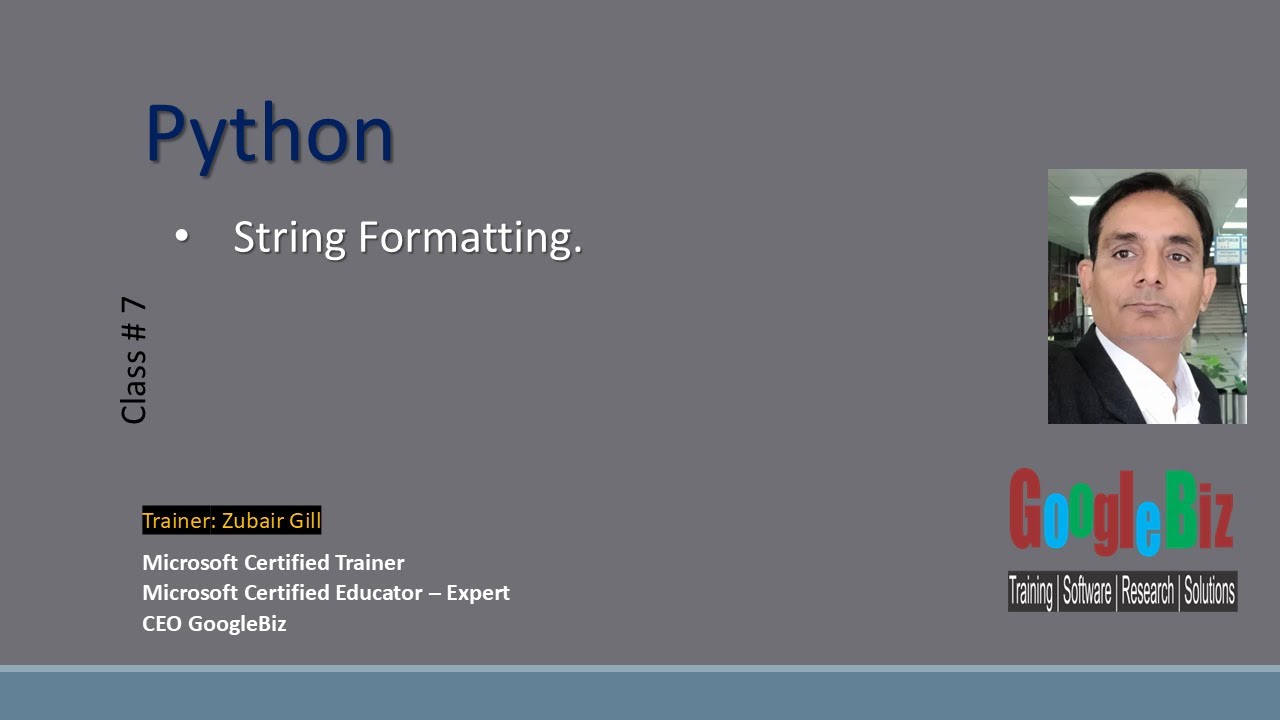 07 Python String Formatting