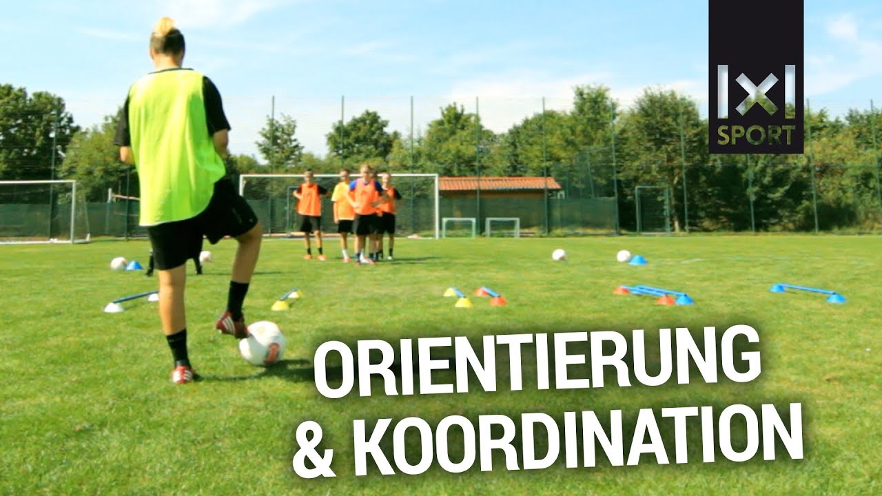 Fußballübung zur besseren Orientierung & Koordination - innovatives Fußballtraining