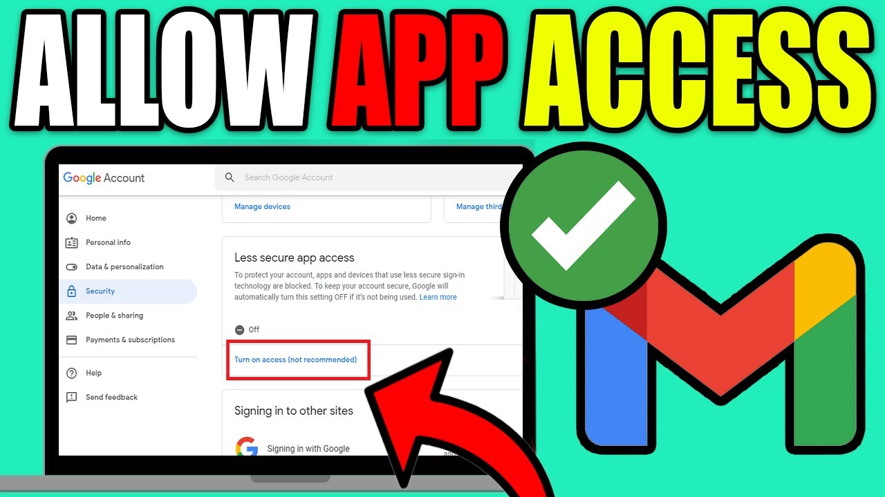How To Allow Less Secure Apps In Gmail - New Method