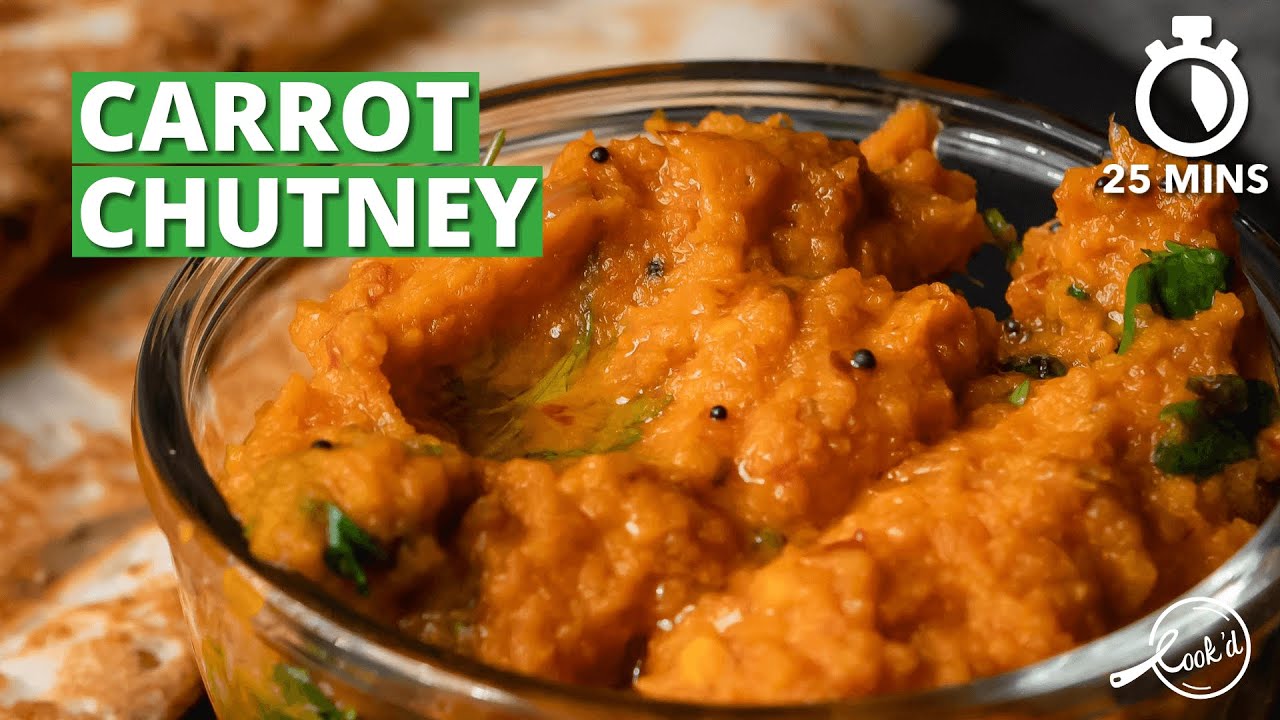 Healthy Carrot Chutney Recipe | How to Make Carrot Chutney | Gajar Chutney | Cookd