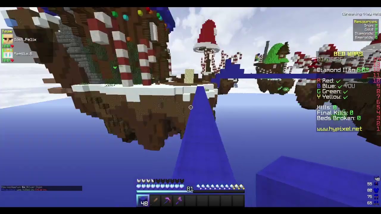 Some bed wars.... lets try get better at it once more! You can join too if you want