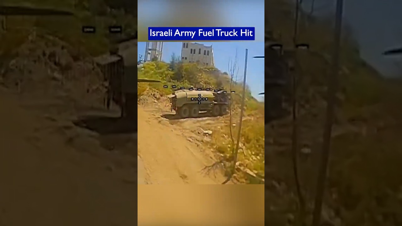 Israeli Fuel Truck Hit near Merkava Tanks in Southern Lebanon