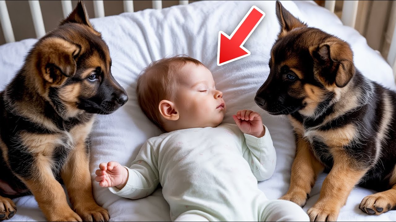6 Monate altes Baby fällt bewusstlos – was diese zwei Welpen danach taten, war ein Wunder