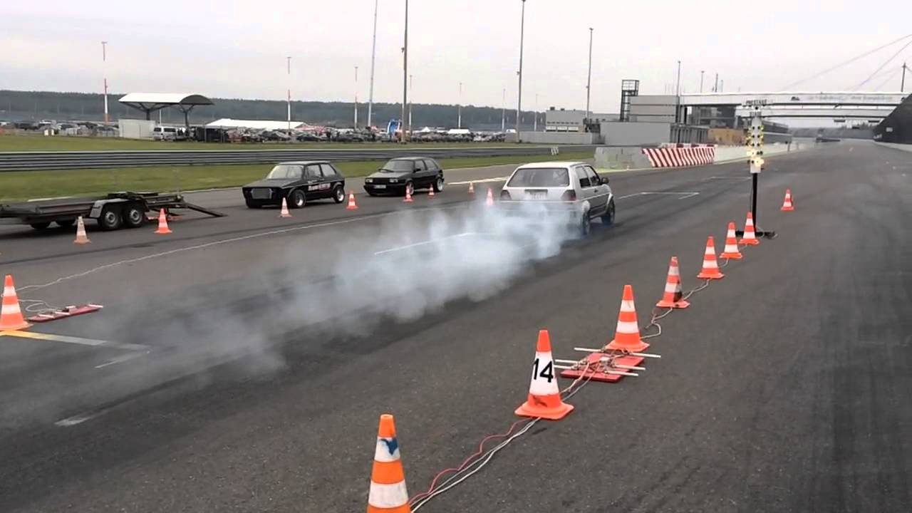 Golf MK2 VR6 Turbo AWD Smoking Tyres Slow Motion