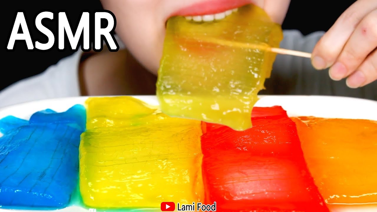 COLORED ALOE ASMR ALOE VERA ASMR EATING SOUNDS | 색깔 알로에 | 咀嚼音 | きれいな色アロエを食べる | NO TALKING