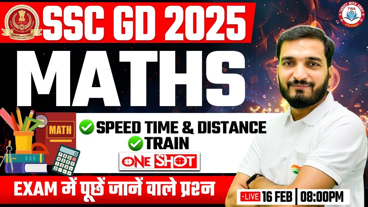 SSC GD 2025 | Maths : Speed Time & Distance | SSC GD Maths Imp Questions