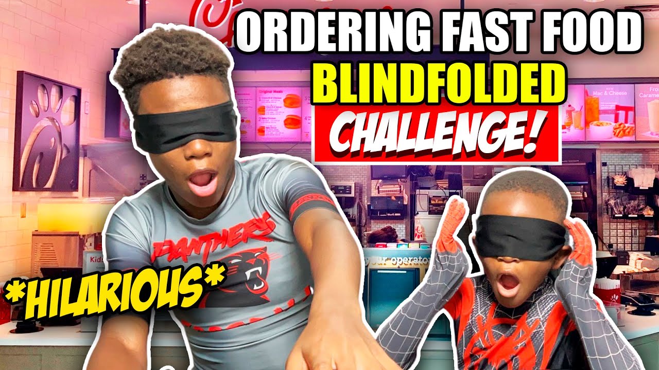 ORDERING FAST FOOD BLINDFOLDED Challenge!