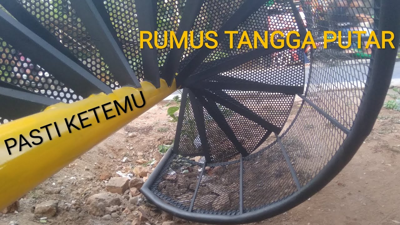Cara menghitung jumlah anak tangga putar