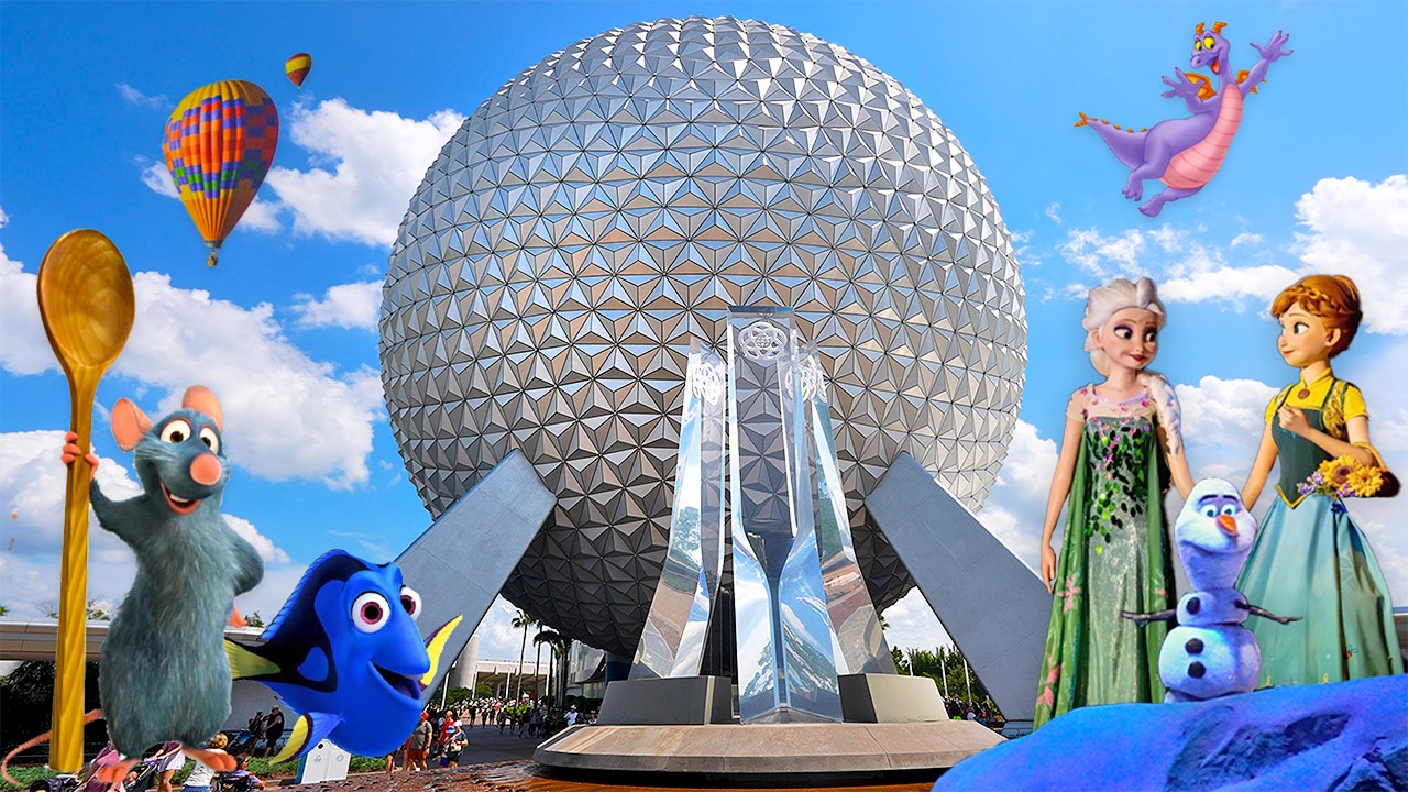 Аттракционы EPCOT в Walt Disney World в Орландо, Флорида [4K POV]