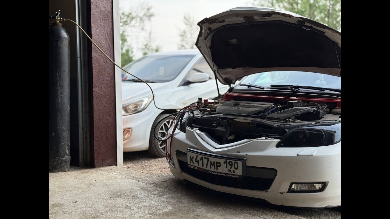 Mazda 3 BK.  Замена клапана TRW, замена компрессора кондиционера.