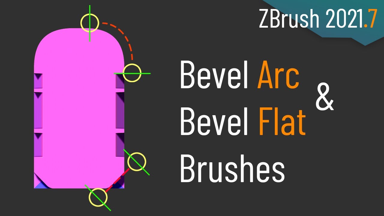 084 ZBrush 2021.7 - Bevel Arc and Bevel Flat Brushes! Quickly bevel your geo using with a brush!